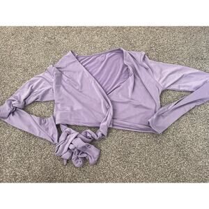 Tiger Friday Lavender Long Sleeve NWOT Adult Large Ballet Wrap Cardigan LL